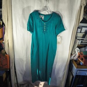 Coco Blanco Women's Size 12 Teal Midi Dress